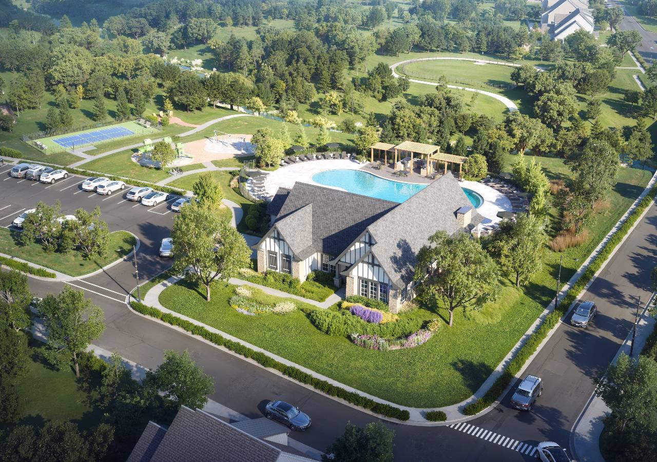 Aerial View of Amenities